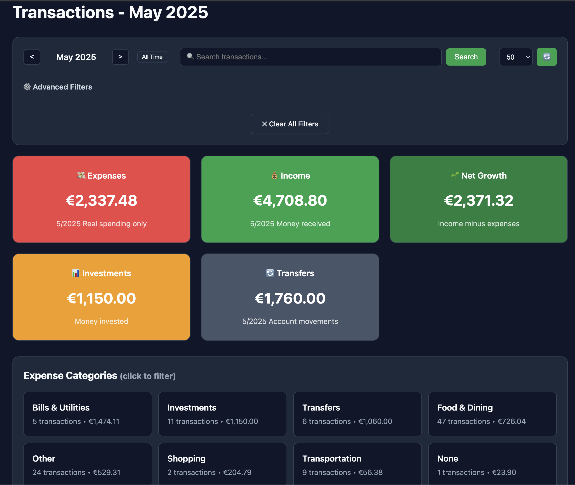 Fern Finance Transactions